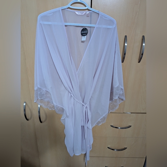 ⭐La vie En Rose Light Lavender Wrap Robe Intimates Sleepwear - Picture 1 of 5